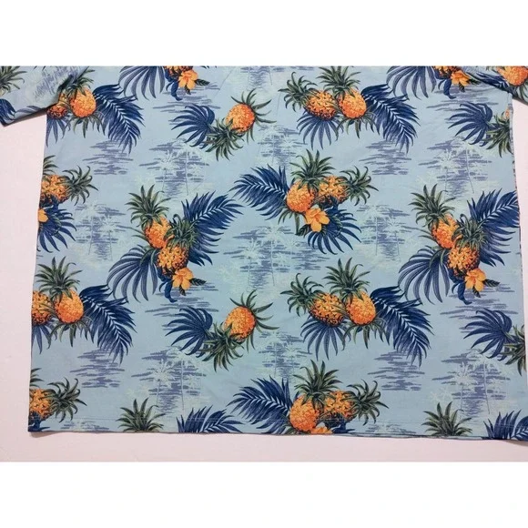 TOMMY BAHAMA Island Zone Polo Shirt brrr Palm Desert Hawaiian Floral XXL 2XL New